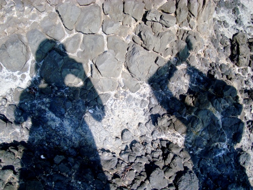 Rocks shadow selfie